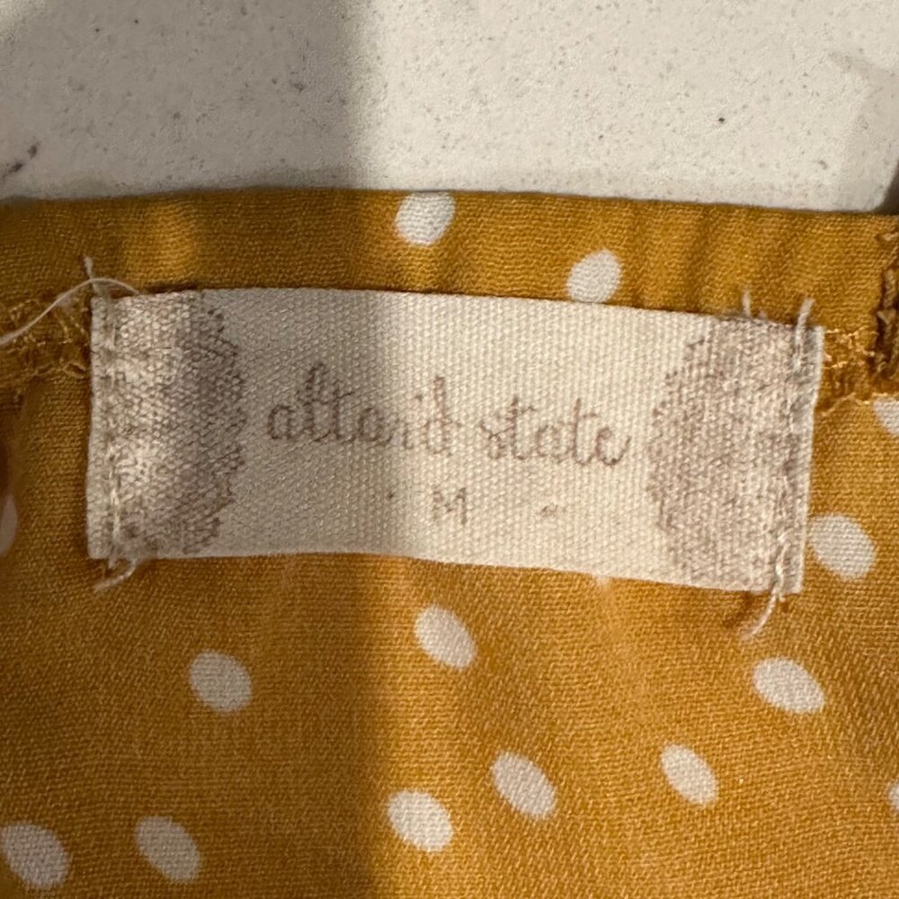 Alterd State Medium Yellow Polka Dot Wrap Dress - Picture 5 of 11